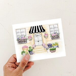 Carte Flower Shoppe tous les jours, carte de voeux botanique, carte de peinture végétale, carte de remerciement, carte botanique bohème, carte pour toute occasion