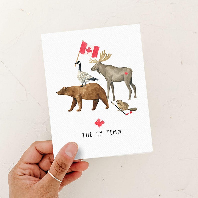 Carte de l'équipe EH, carte de l'équipe du Canada, carte des animaux du Canada, carte du grizzli, intérieur vierge image 1