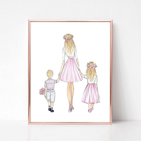 Mix Match Hair Mothers Day Mother Daughter And Son Etsy