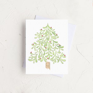 Christmas Tree Card, Holiday Card, Pastel Oh Christmas tree, holiday, seasons greetings image 4