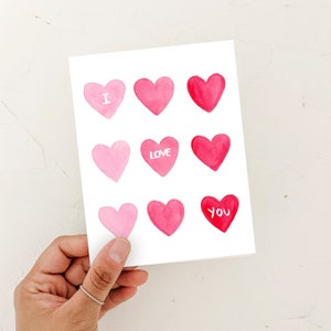 Je t&#39;aime carte de Saint-Valentin - carte de voeux de Saint-Valentin pour petite amie, femme, petit ami, mari - carte d&#39;anniversaire