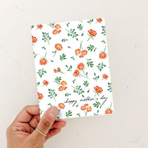 Bloemen Moederdagkaart, Happy Mother's Day Card, kaart voor moeder