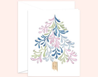 Weihnachtskarte, Feiertagskarte, Pastell Oh Weihnachtsbaum, Feiertage, Jahreszeiten Grüße