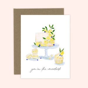 You're the Sweetest Card, friendship card, thank you Card, blank card image 3
