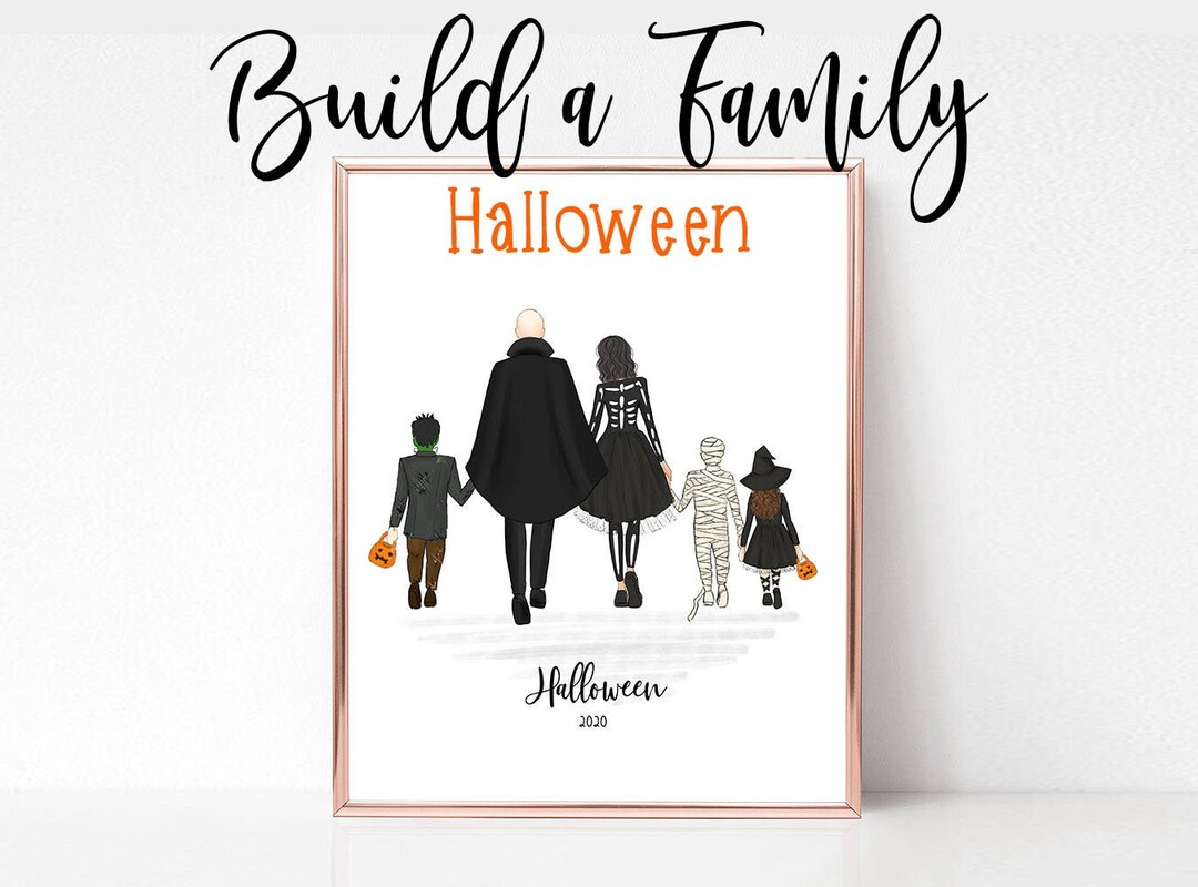 This is Us halloween Edition Personalized Illustration Build Your