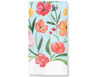 Bright Florals Tea Towel, Spring Tea Towels, Spring Towels, Floral Tea Towels, 100% Cotton Tea Towel,