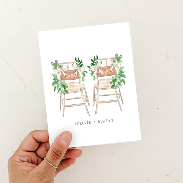 Wedding Greeting Card, Better together, happily ever after card, wedding card, marriage celebration, bride and groom card, LGBTQ+