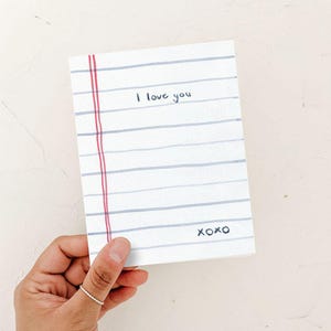 Love Notes-kaart, Ik hou van je-kaart, Valentijnsdagkaart, jubileumkaart