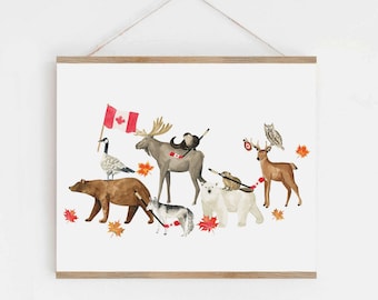 Canadian Animals Art Print