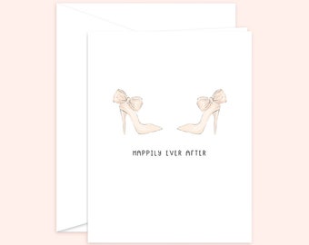 Happily Ever After Greeting Card,  Gay, Lesbian LGBTQ+ happily ever after card, wedding card, marriage celebration, bride card, wedded bliss