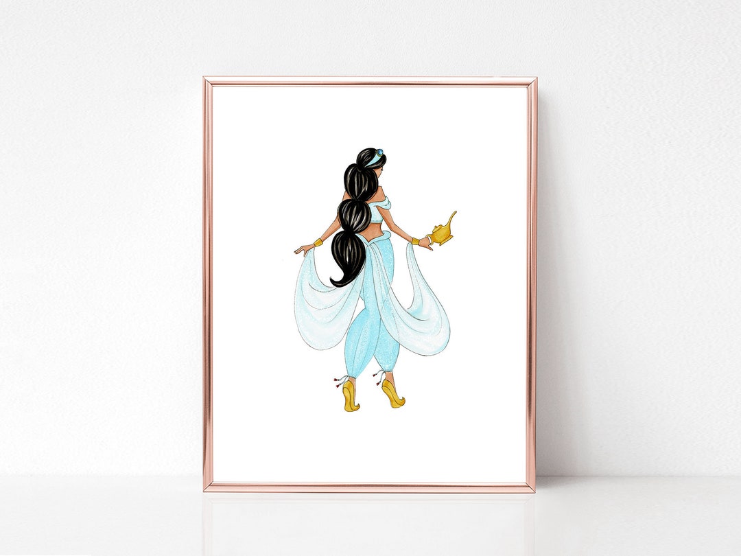 Princess Inspired (art Print) Jasmine Inspired Fashion Illustration Art