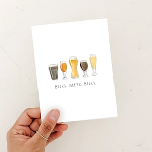 Cartão de felicitações de cervejas artesanais, cartão para homem, irmão, cartão para amigo amante de cerveja, brindes, cerveja de pressão, noite dos meninos, comemore com os meninos