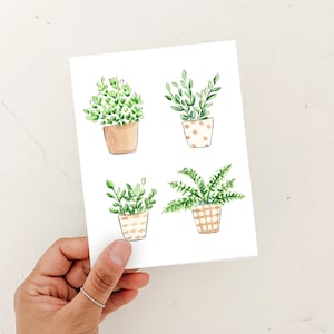 Pflanzenliebhaber Karte Everyday, botanische Grußkarte, Pflanzenmalerei Karte, Dankeskarte, boho botanische Karte, Karte für jeden Anlass