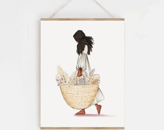 Boho Girl Fashion Illustration