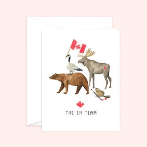 Carte de l'équipe EH, carte de l'équipe du Canada, carte des animaux du Canada, carte du grizzli, intérieur vierge image 2