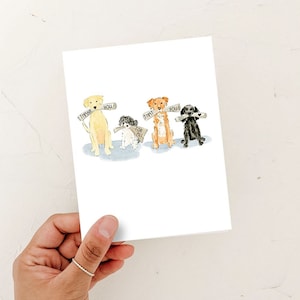 Carte de remerciement pour chien, merci pour tout ce que vous faites Carte de chien, carte vierge de remerciement, carte pour amoureux des chiens