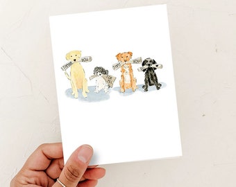 Dog Thank You Card, Thank you for all that you do Dog Card, Thank you blank card, dog lover card