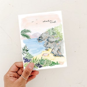 Carte de voeux Adventure Awaits, carte vierge d'anniversaire, carte de remise des diplômes, carte de mariage, couple d'aventure, carte de félicitations,
