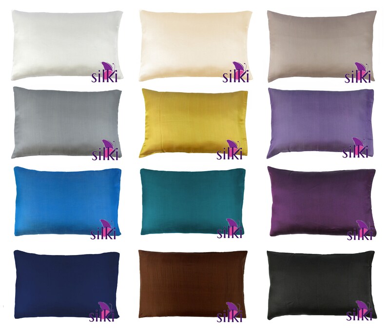 CHOOSE YOUR COLOR 100 Pure Mulberry Silk Pillowcase 25 momme Etsy