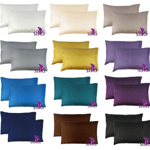 1 PAIR of 100% NATURAL PURE 25 momme Silk Pillow case slips - Standard 50x66cm