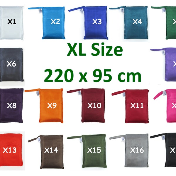 TREKSILK: LARGE Art Silk Schlafsack Liner - Reisen Jugendherberge Bettlaken Couch Surfen Camping Outdoor Accessoire Ausflug Sommer Gasthaus