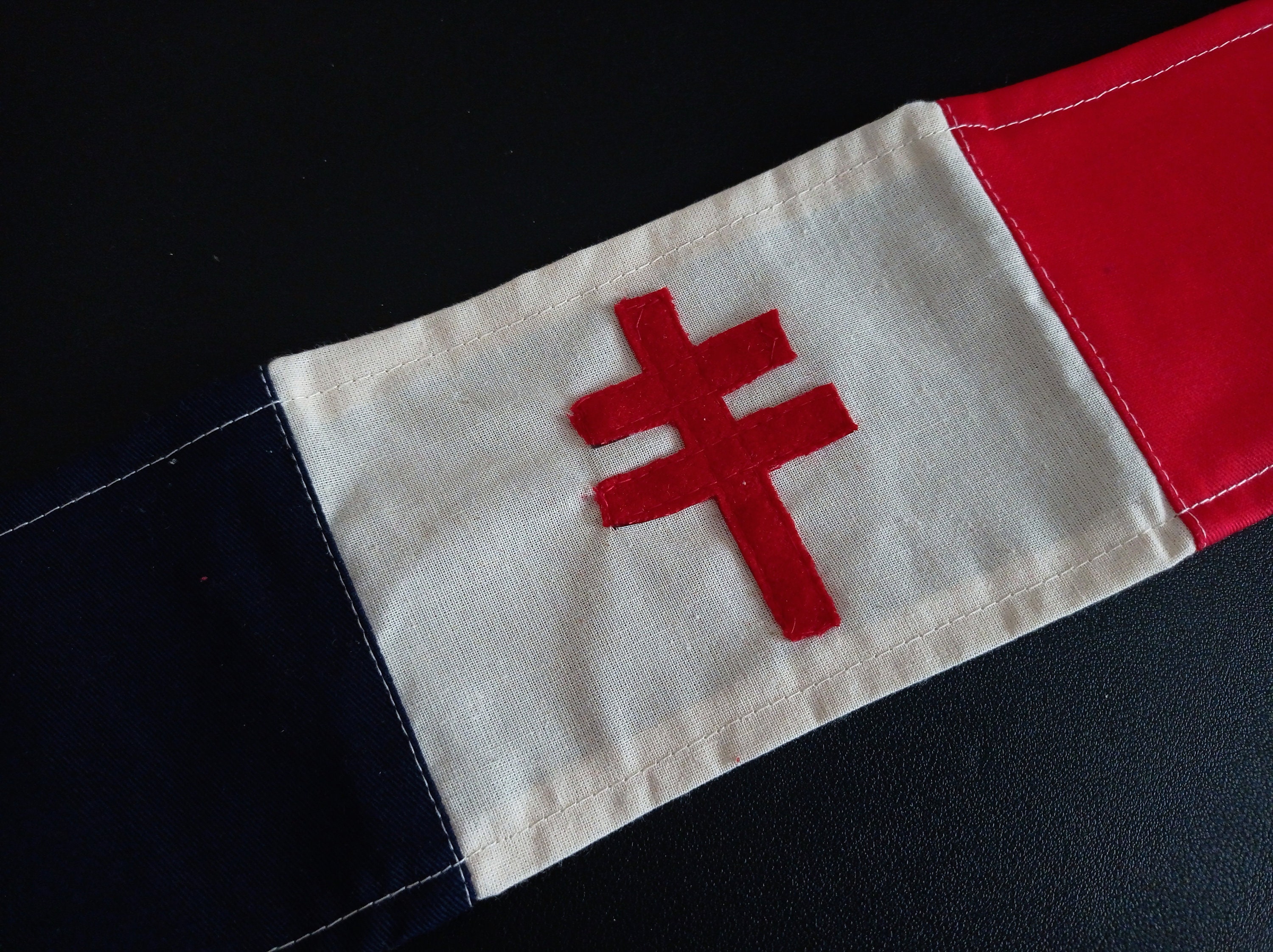 PATCH PATCH EMBROIDERY FRANCE FLAG FREE CROSS OF LORRAINE BADGE NEW FLAG