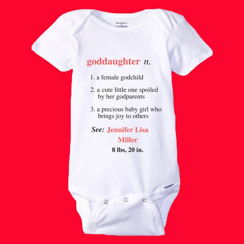 Goddaughter Definition Personalized Onesie Etsy