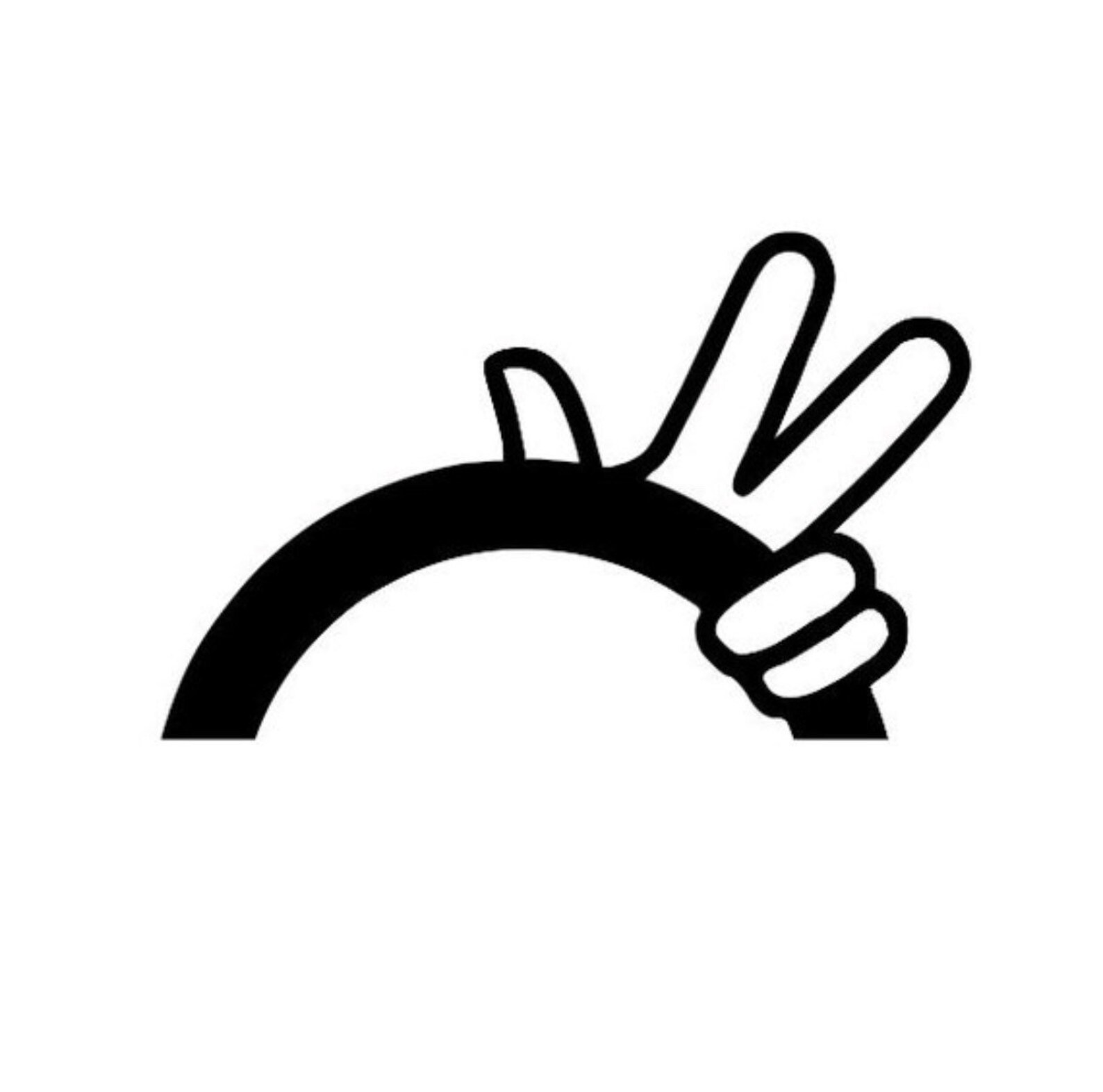 Jeep Wave Steering Wheel Peace Sign Decal Etsy