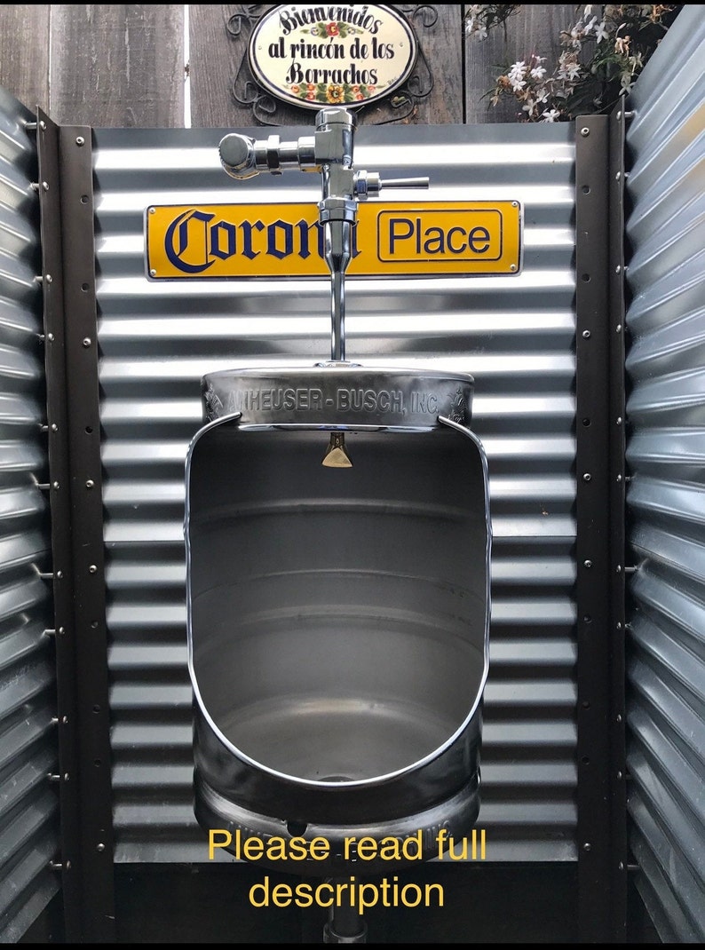 Beer Keg Urinal Etsy