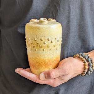 Handmade Ceramic Travel Mug: Sea Style Pottery Coffee Cup
