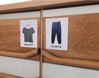 アルツハイマー病の女性用衣料品ラベル（写真付き、印刷可能）