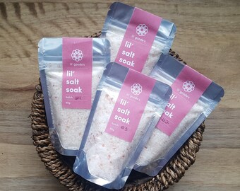mineral salt soak - lavender bath salts - relaxing herbal detox - epsom salt soak
