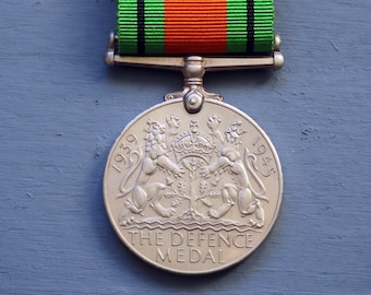 WW2 British 1939 - 1945 Defence Medal with Medal Ribbon