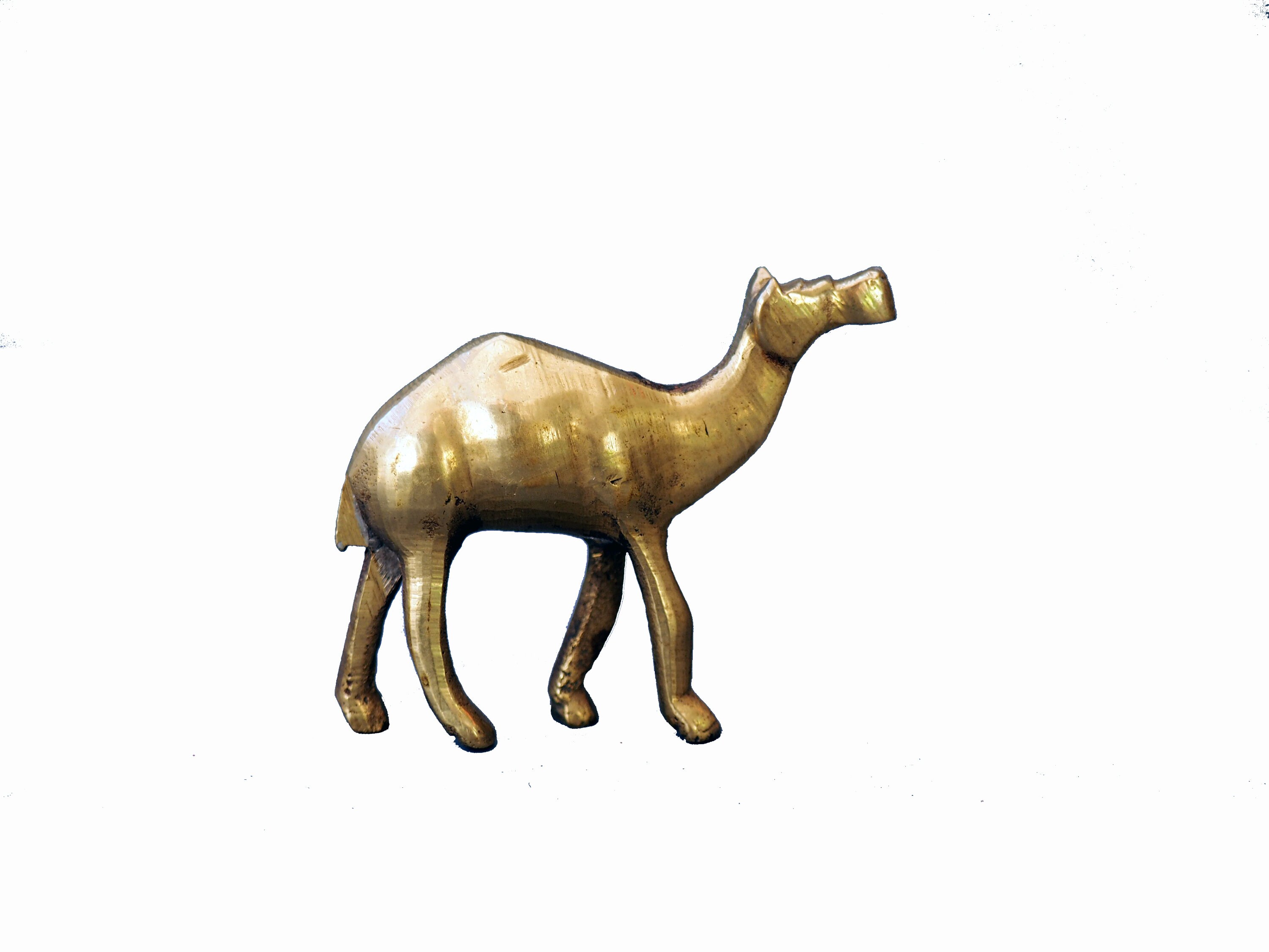 vintage small brass camel figure