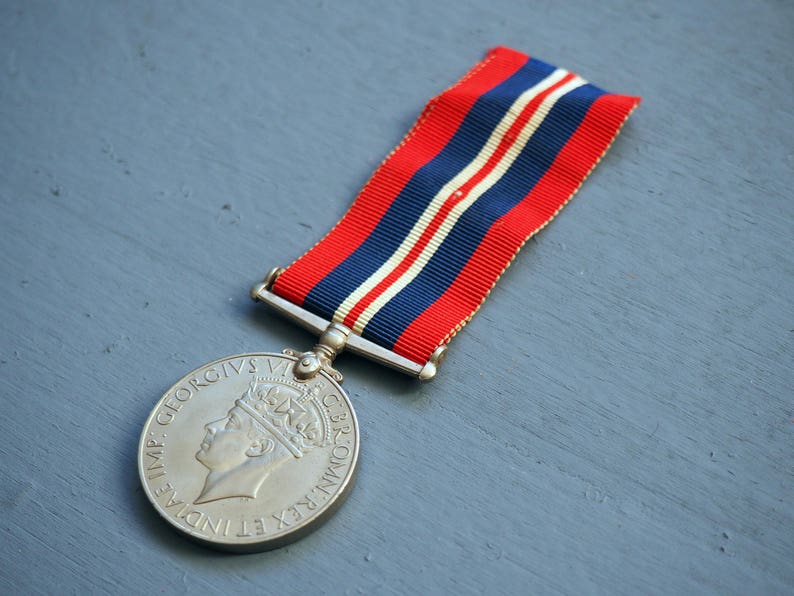Ww2 British 1939 1945 War Medal With Medal Ribbon Etsy