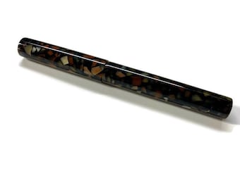 Lava Bright Crush - Black & Gold | Vista Model | Custom Handmade Fountain Pen