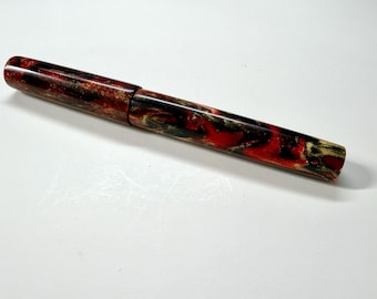 Red Dragon Diamondcast | Vista Model | Custom Handmade Fountain Pen