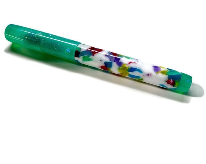 Candy Nougat Teal II | Acadia Model | Custom Handmade Fountain Pen