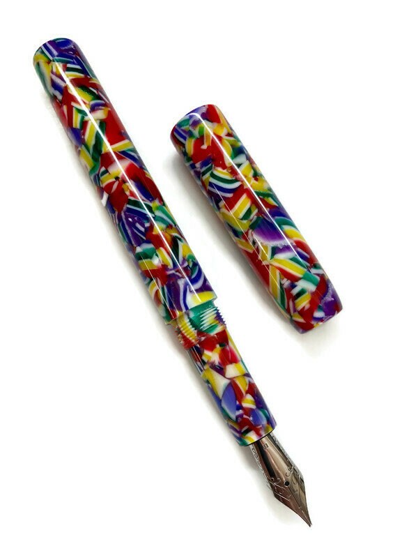 Party Confetti Multicolored Bespoke Kitless Fountain Pen, Acadia Model