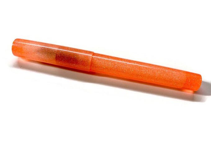 Orange Highlighter | Burton Model | Custom Handmade Fountain Pen
