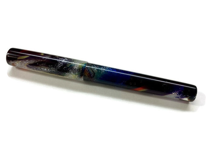 Inky Sparkle | Burton Model | Custom Handmade Fountain Pen