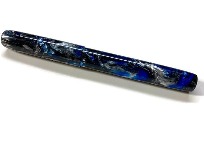 Graphlex Blue | Acadia Model | Custom Handmade Fountain Pen
