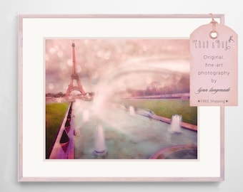 Paris Themed Nursery Art - eiffel tower nursery 11x14 pink paris wall decor 8x10 print girl wall decor 16x20 kids wall art "Paris Is Magical