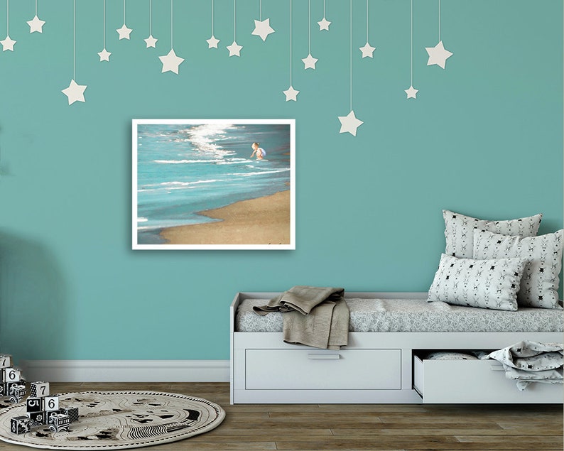 Ocean Nursery Decor Girl Nautical Nursery 16x20, Minimalist Beach