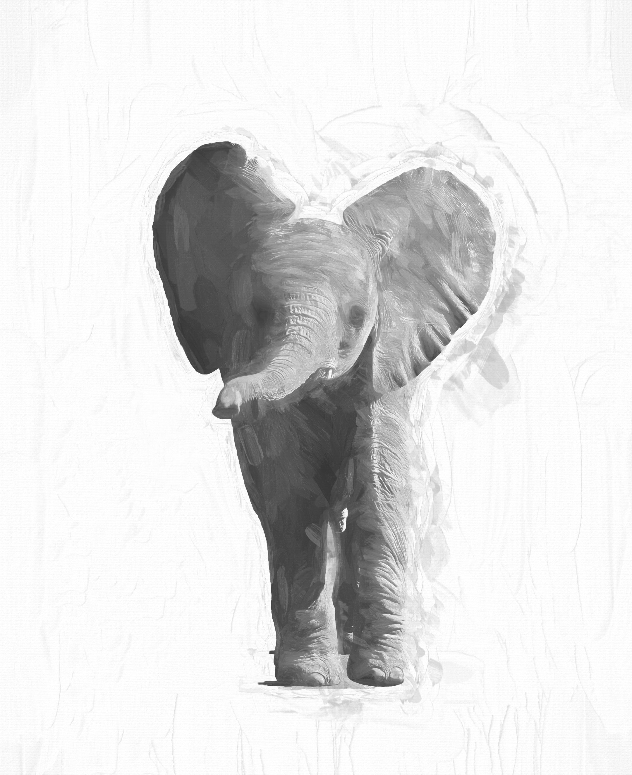 Baby Elephant Elephant Wall Art, Elephant Nursery Art, Elephant Baby