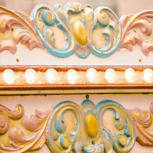 Nursery Carousel Detail - pink carousel art merry go round 16x20  8x10 paris nursery decor 11x14  5x7 nursery wall print - &quot;Bright Light&quot;