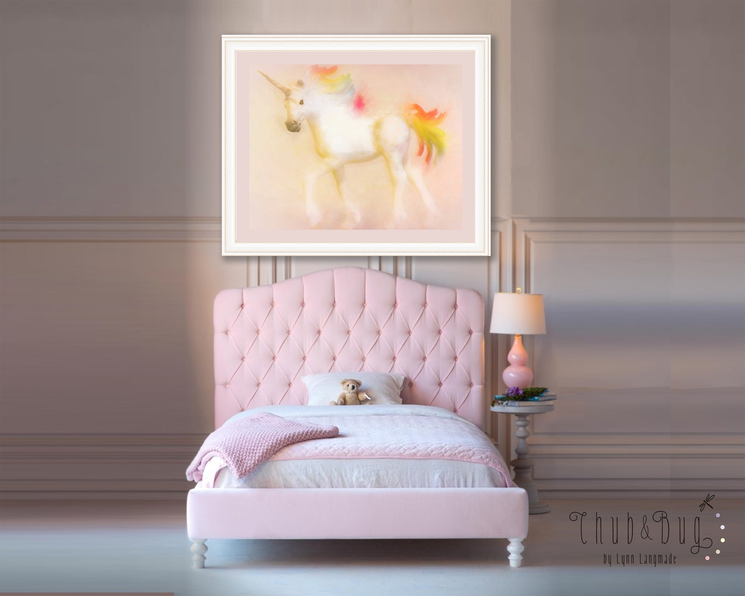 Unicorn Print- Unicorn Wall Art 11x14 Rainbow Print 8x10 Fantasy Art ...