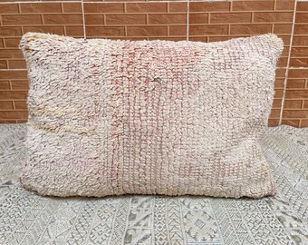 Vintage Pillow pink unique Cushion Cover-Wool blanket pillow, throw pillow handmade, for living room , plusieurs modèles disponible