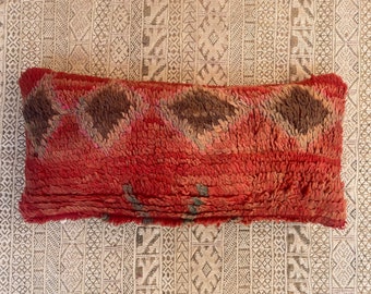 unique large Pillow case , bohemian handmade Berber pillow-case ,Tribal pillow-case, Moroccan red rug-pillow, several models available