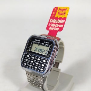 Casio C 801 Black Calculator Watch Module 133 Nerd 80 s Vintage